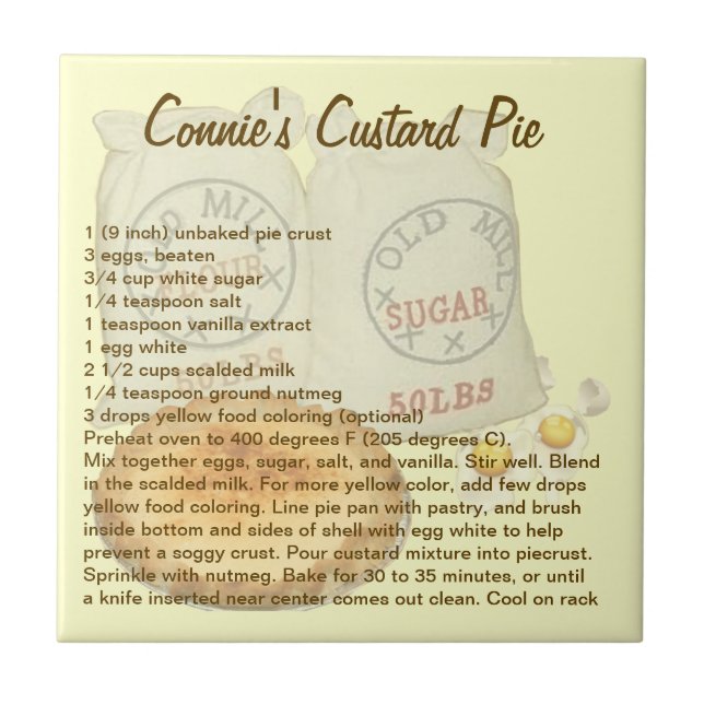 Connie's Custard Pie Tile (Front)