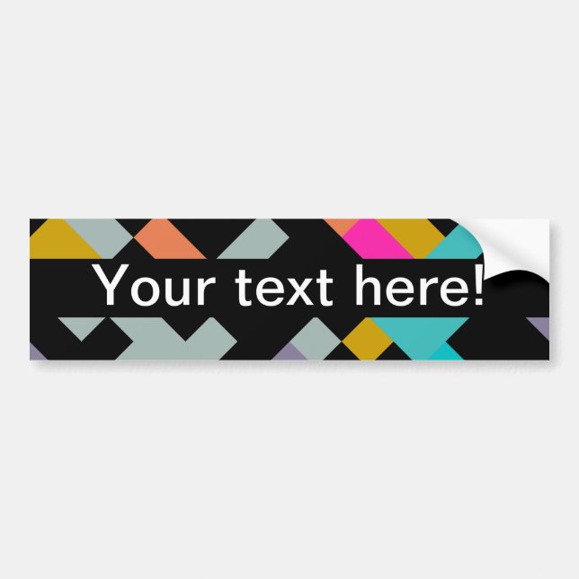Connnected shapes abstract design bumper sticker (Front)