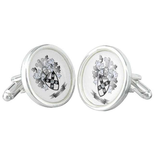 Connolly Coat of Arms Cufflinks (Angled)