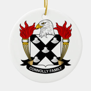 Connolly Family Crest Ceramic Ornament