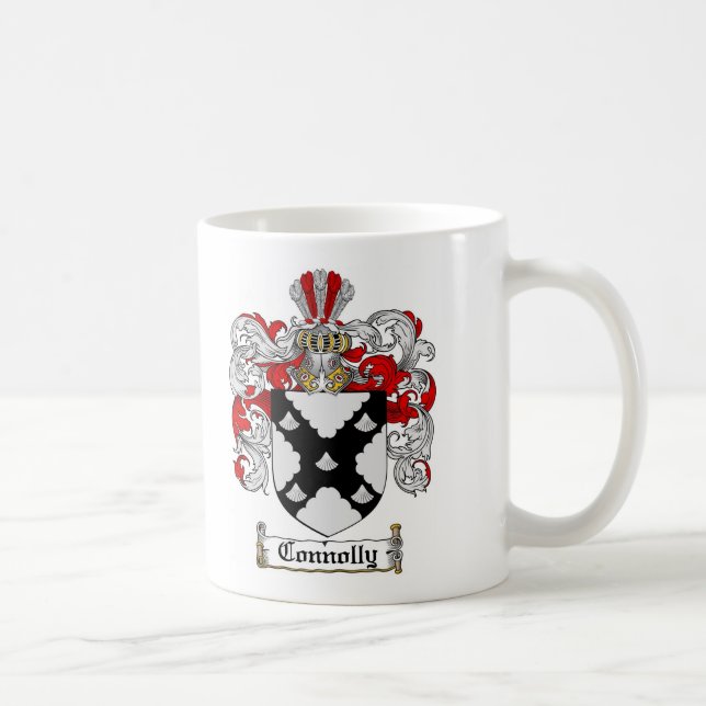 CONNOLLY FAMILY CREST -  CONNOLLY COAT OF ARMS COFFEE MUG (Right)