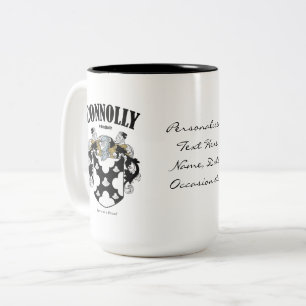 Connolly Family Crest, Translation & Meaning Two-Tone Coffee Mug