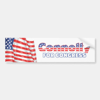 Connolly for Congress Patriotic American Flag Bumper Sticker