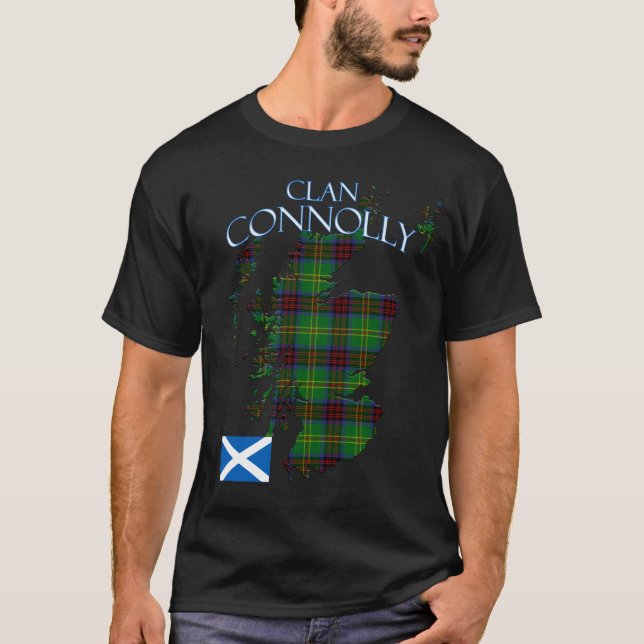 Connolly Scottish Clan Tartan Scotland T-Shirt (Front)
