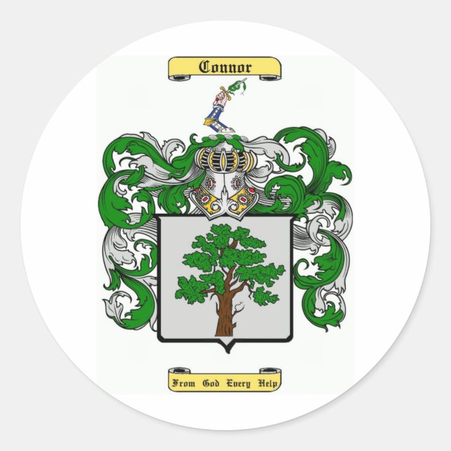 connor classic round sticker (Front)