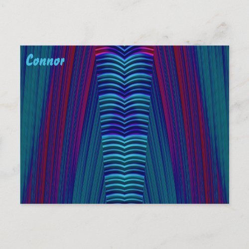 CONNOR  Glossy Postcard 3D Red Blue Zany