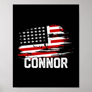Connor Usa Flag Personalized 4th Of July Connor Poster