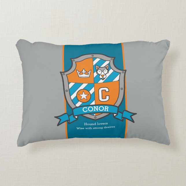 Conor or letter C boys name meaning kids custom Accent Pillow (Front)