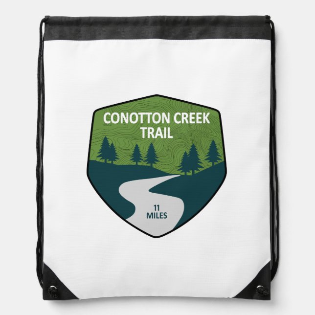 Conotton Creek Trail Drawstring Bag (Front)