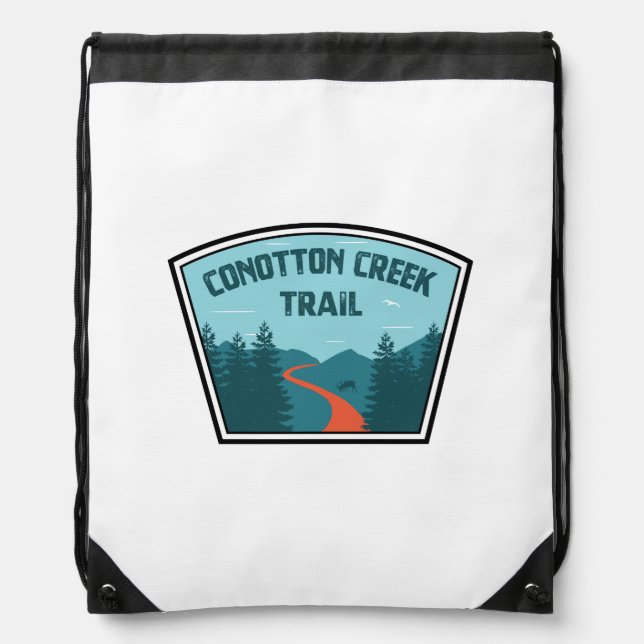 Conotton Creek Trail Drawstring Bag (Front)