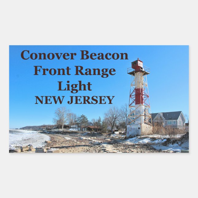 Conover Beacon Front Range Light, NJ Sticker (Front)