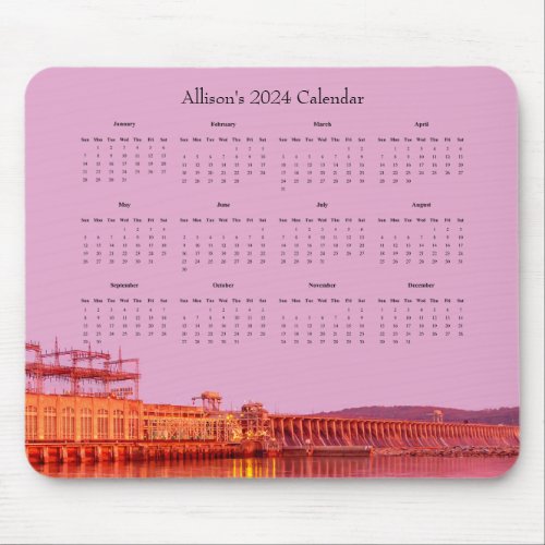Conowingo Dam customizable 2024 calendar Mouse Pad