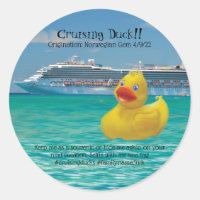 Conquackulations cruising duck and cruise ship 