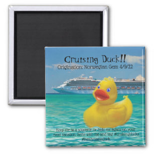 Conquackulations cruising duck and cruise ship mag magnet