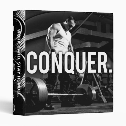CONQUER _ Body building Workout Motivational Binder