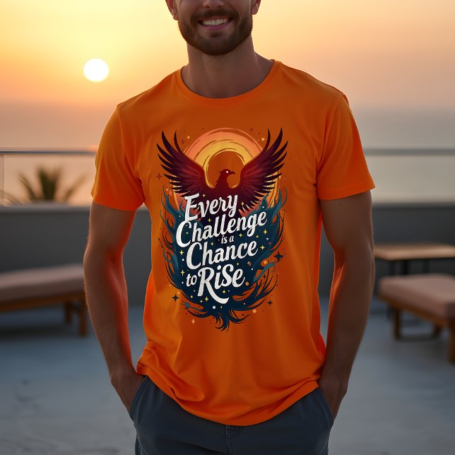 Conquer Challenges, Rise Above: Inspirational T-Shirt (Creator Uploaded)