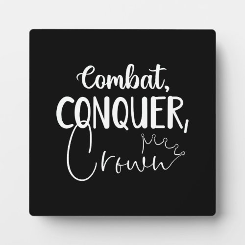 Conquer Crown _ Gym Hustle Success Motivational Plaque