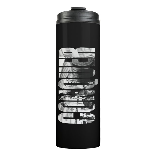 CONQUER, Deadlift, Workout Motivational Thermal Tumbler (Front)