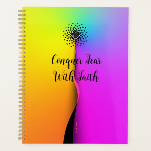 Conquer Fear With Faith Personalize Planner