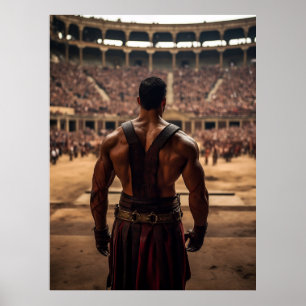 Conquer the Colosseum: Ancient Gladiator Arena Pos Poster