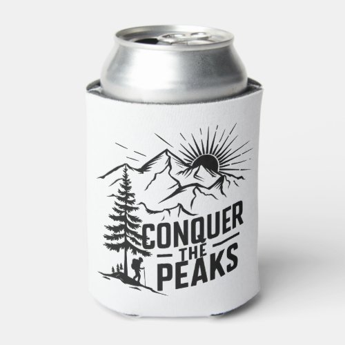 Conquer The Peaks Hiking Mountain Can Cooler