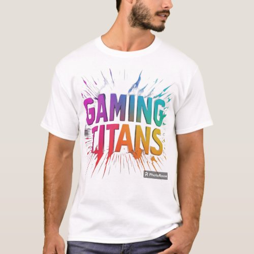 Conquer the Virtual Realm Gaming Titans Slogan T T_Shirt