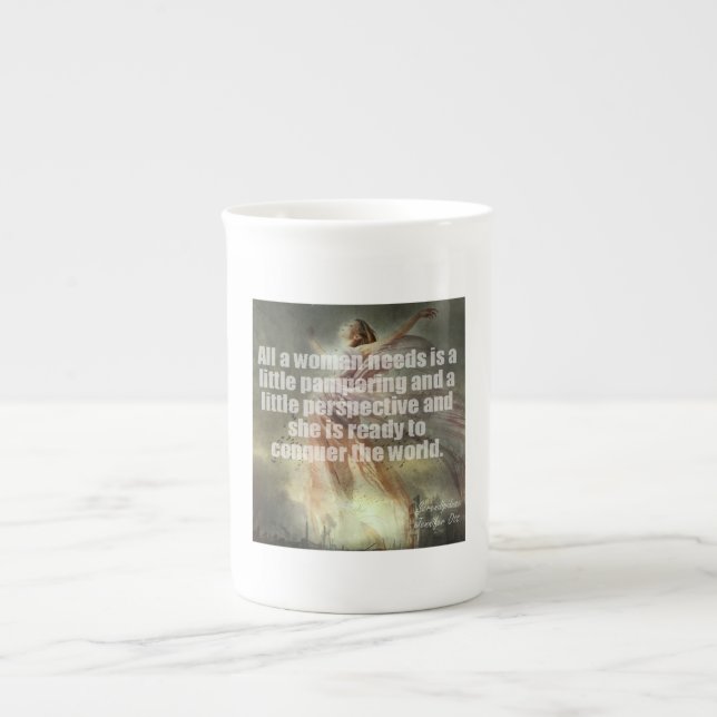Conquer the World  Bone China Mug (Front)