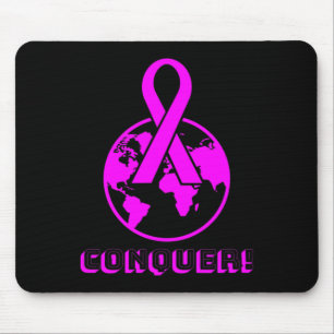 CONQUER! the world - fight breast cancer Mouse Pad
