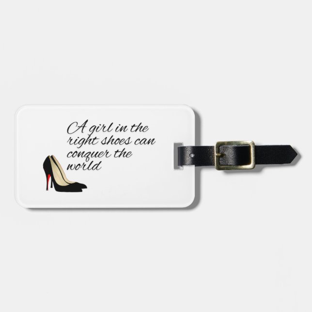 Conquer the World Luggage Tag (Front Horizontal)