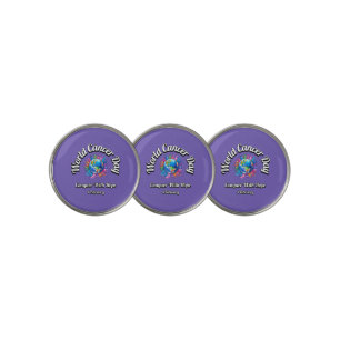 Conquer With Hope. World Cancer Day. Golf Ball Marker