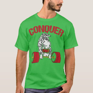 Conquer Wolf Weightlifting Bodybuilding Gym  T-Shirt