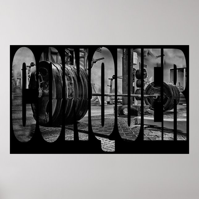 CONQUER - Workout Motivational Poster (Front)