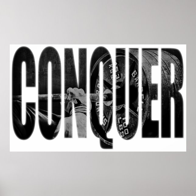 CONQUER - Workout Motivational Poster (Front)