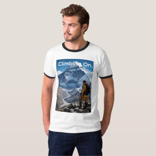 Conquer Your Ascent with Our Climbing Mountain Col T_Shirt
