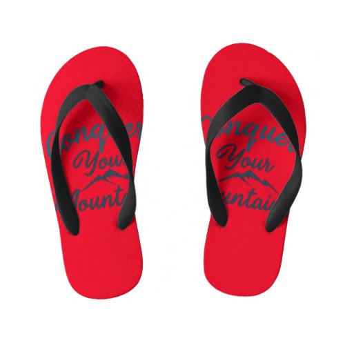 Conquer Your Mountains Kids Slippers Kids Flip Flops