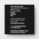 Conquer Yourself - Motivational Plaque at Zazzle