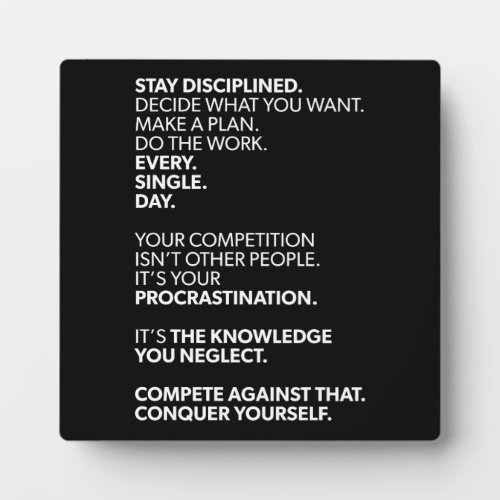 Conquer Yourself _ Motivational Plaque