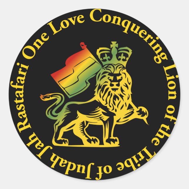 Conquering Lion of Judah One Love Sticker (Front)