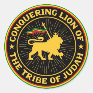 Conquering Lion of the Tribe of Judah - Rastafari Classic Round Sticker