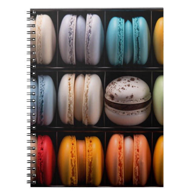 Conquering Macarons in delicious bright Colors Notebook (Front)