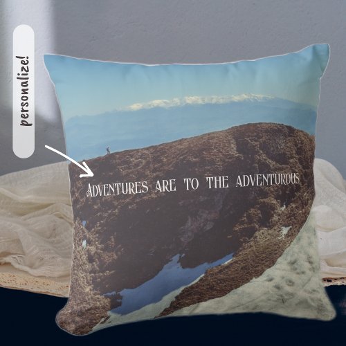 Conquering the Summit Throw Pillow