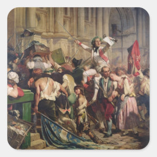 Conquerors of Bastille before the Hotel de Square Sticker
