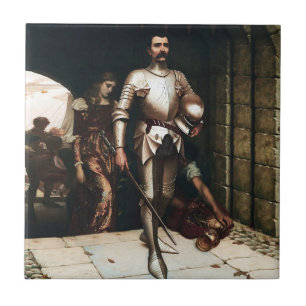 “Conquest” Medieval Painting by Edmund Blair Leigh Ceramic Tile