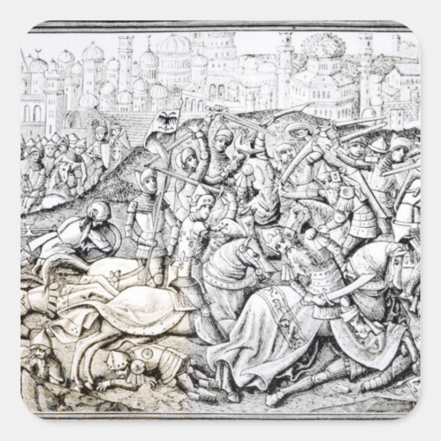 Conquest of Jerusalem by Charlemagne Square Sticker (Front)
