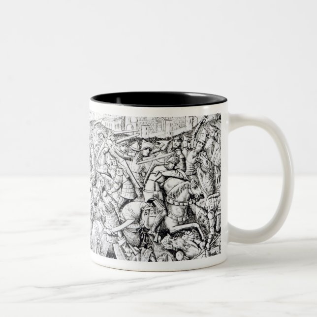 Conquest of Jerusalem by Charlemagne Two-Tone Coffee Mug (Right)