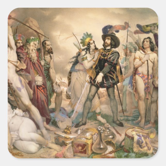 Conquest of Mexico Square Sticker (Front)