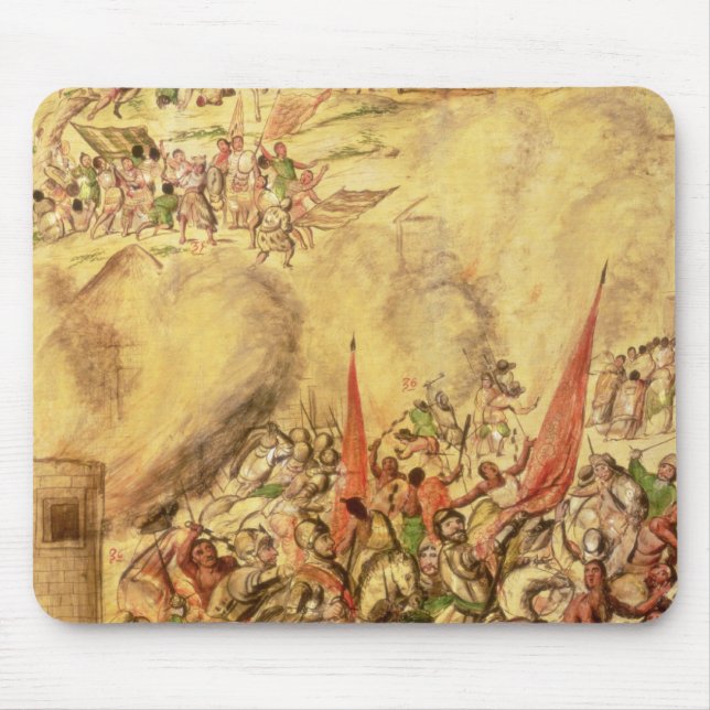 Conquest of Mexico: the Spaniards retreating Mouse Pad (Front)
