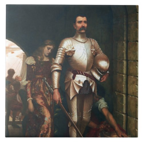 Conquest Victorious Knight in Shining Armor Ceramic Tile