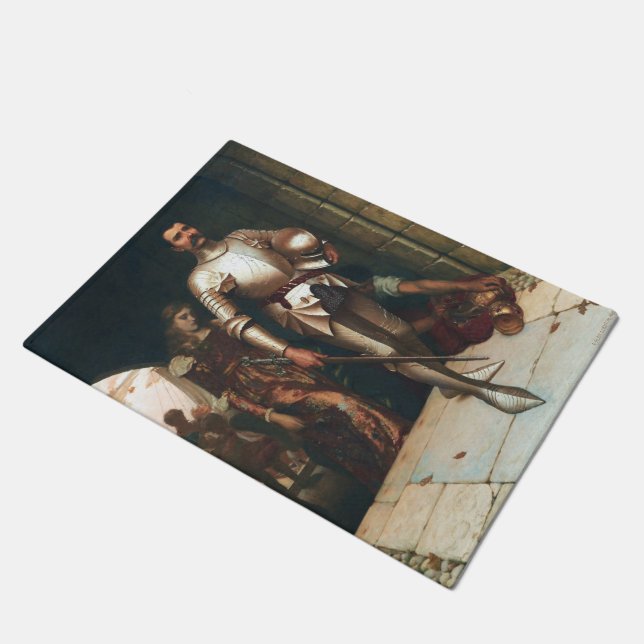 Conquest (Victorious Knight in the Middle Ages) Doormat (Angled)