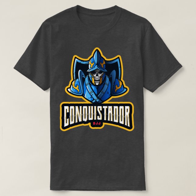 Conquistador BJJ Brazilian Jiu Jitsu T-Shirt (Design Front)